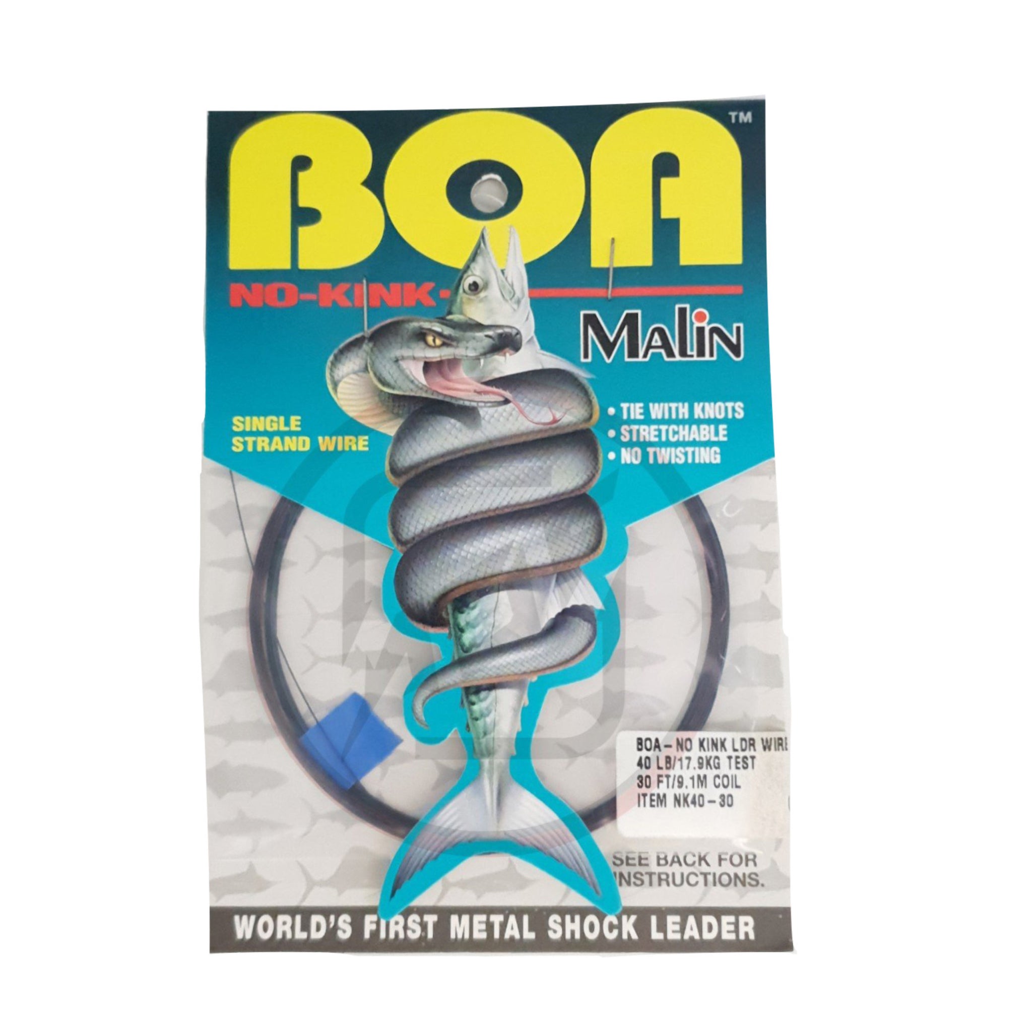 Malin -“BOA” No-Kink Titanium Wire Leader – Anglers Outfitter - AOF