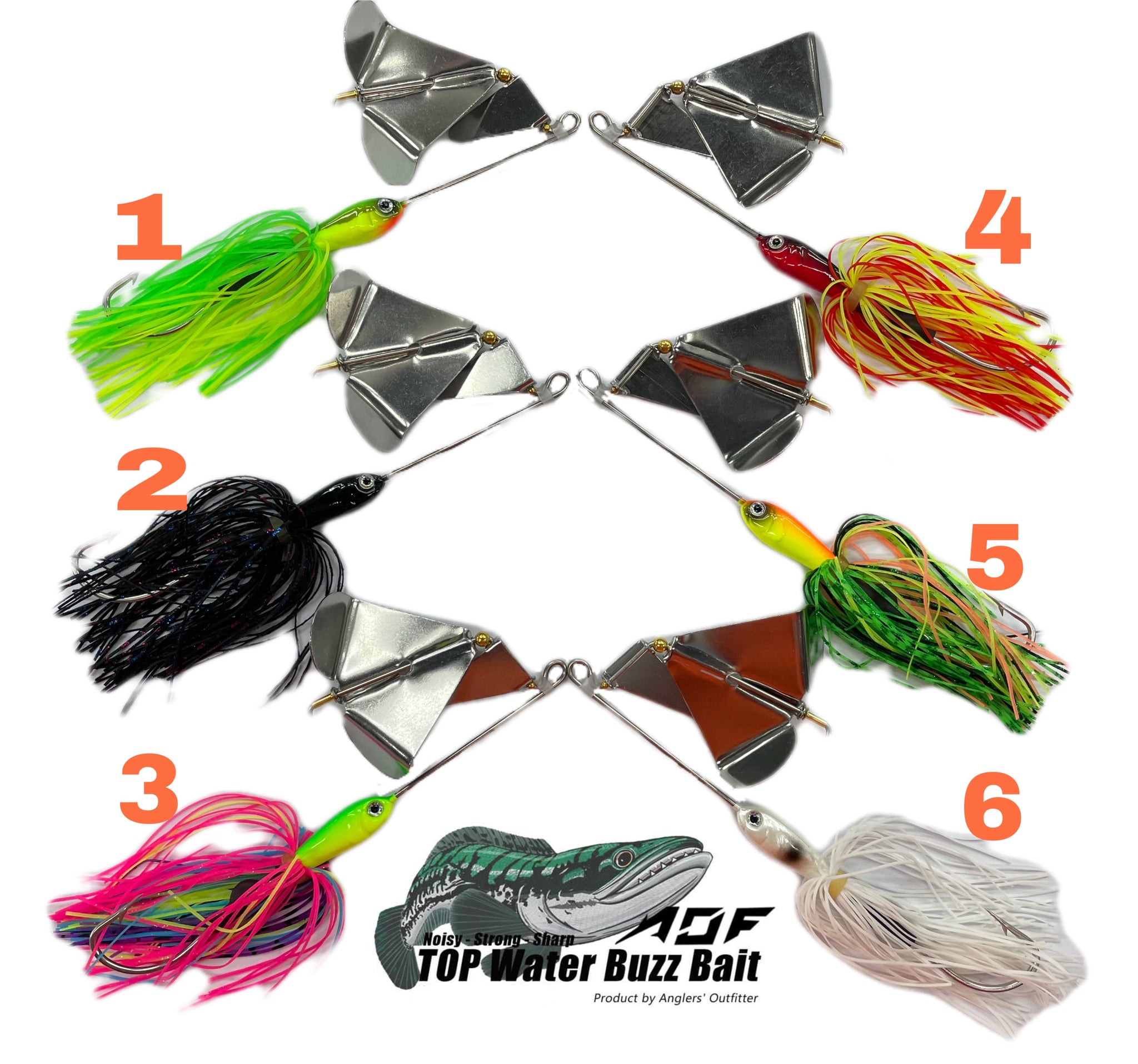 AOF Top Water Buzz Bait for Giant Snakehead (Flexible Hook