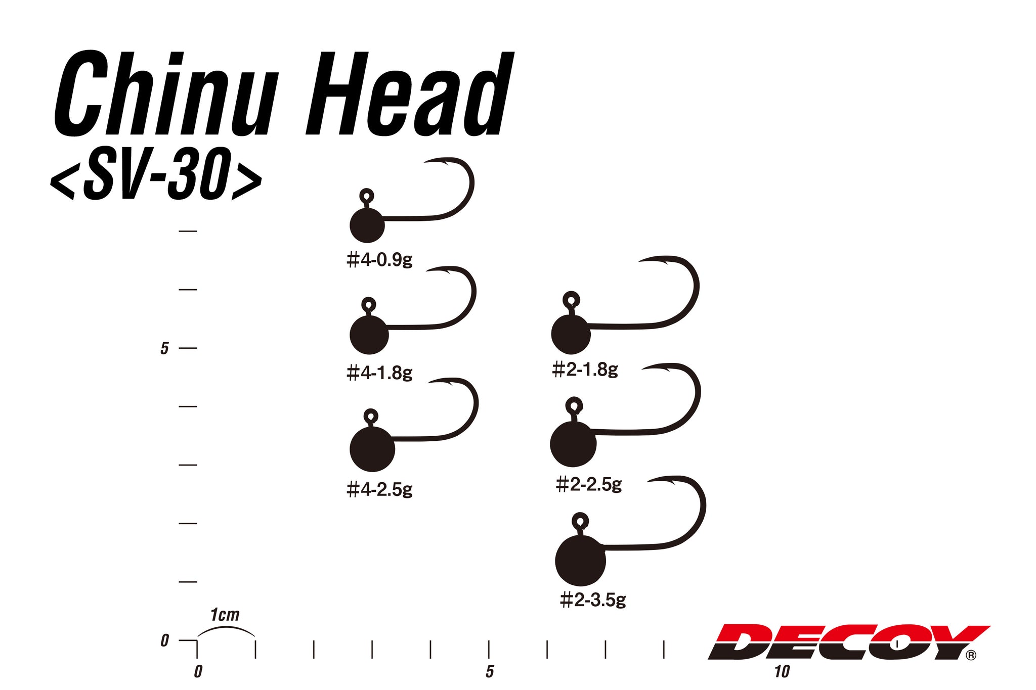 DECOY Chinu Jighead SV-30 (Material from Japan) – Anglers Outfitter - AOF