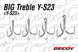 DECOY TREBLE HOOKS Y-S23 (Made in Japan)