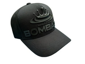 Bombada Limited BLACK 3D Rubber Logo Big Flat Cap